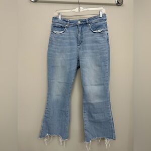 LOFT Light Blue Wash Curvy High Waist Kick Crop Jeans